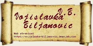Vojislavka Biljanović vizit kartica